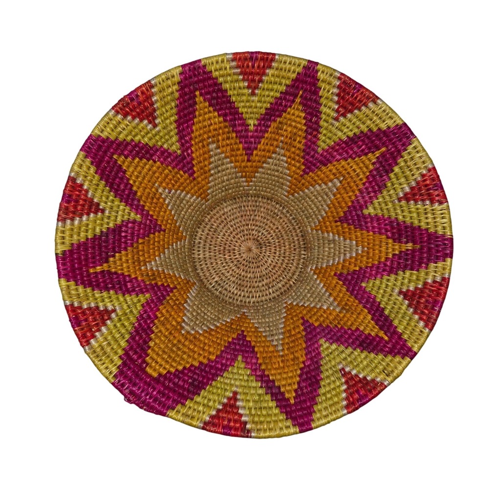Artisan Woven Basket Bowl Colorful Boho‎ Decor Decorative Fruit Basket Bohemian